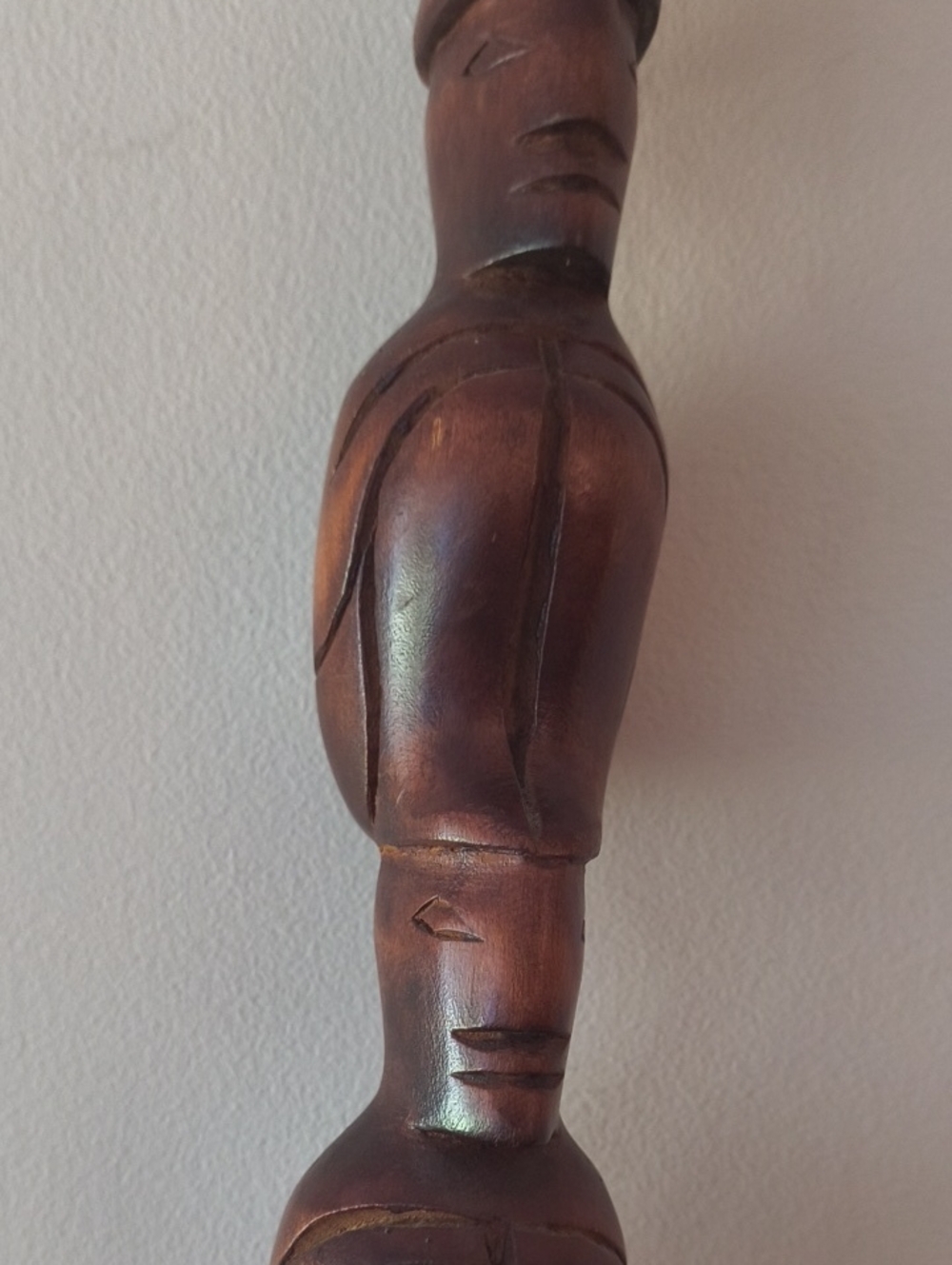 Handcarved 36" Brown Wooden Serving Spoon and Fork Wall Decor Vintage - Picture 5 of 5